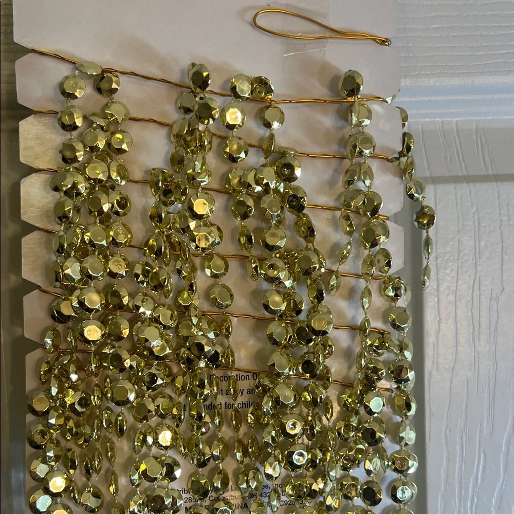 Gold Bead Garland for Festive Home Decor